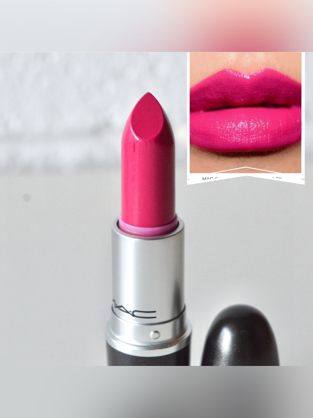 MAC Cosmetics Lipstick *GIRL ABOUT TOWN* Discontinued Bright Fuchsia BNWOB